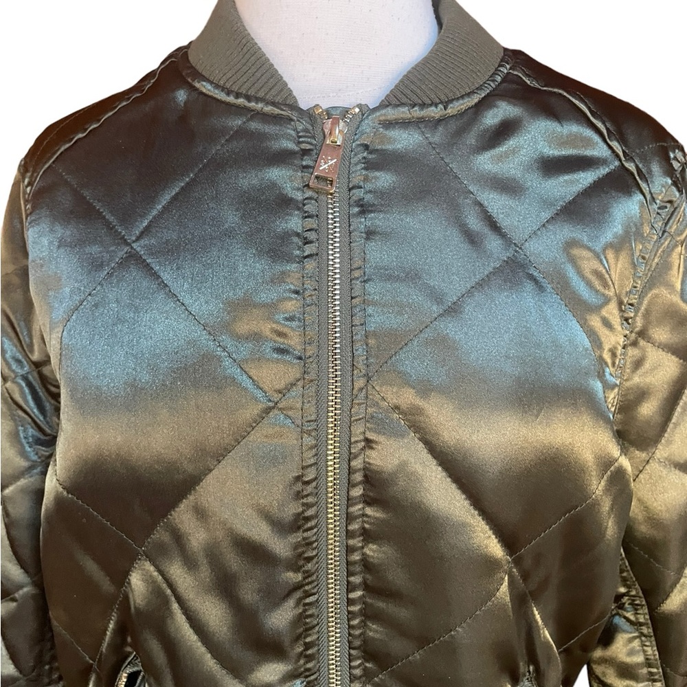 Among Equals Army Green‎ Bomber Jacket - Picture 2 of 6